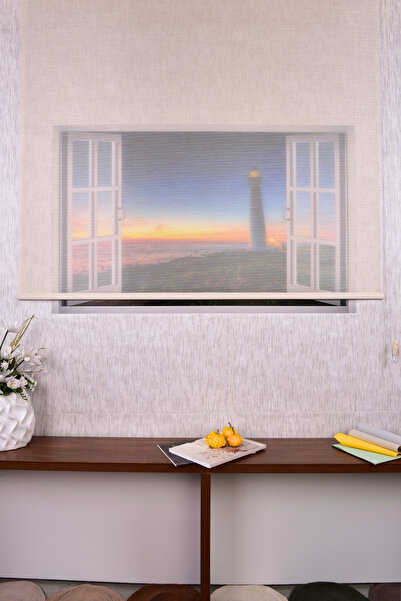 Setekshome Gold 6 Boğumlu Tül Etek Dilimsiz Zebra Stor Güneşlik Perde