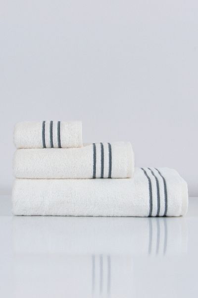 Nazik Home Πετσέτα χεριών με κεντημένη ρίγα Zen (30 X 50 cm)