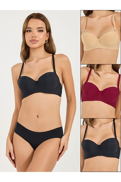 Styli Pack of 3 - Padded Wired Multiway Balconette Bra