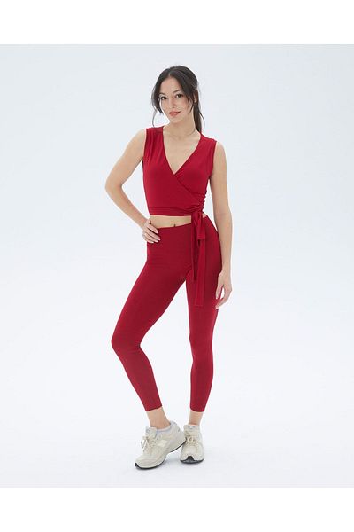 Ayma Active Bluză - Vișiniu - Wrapover