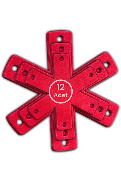 STOREMAX Svticaret 12 Pieces Pot Pan Protector Organizer Anti-Scratch Set Red Mhm 1053513
