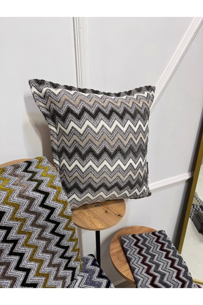 NİVEMESHOME Nivemeshome Husă de pernă umplută cu fibre maro lapte gri 45x45