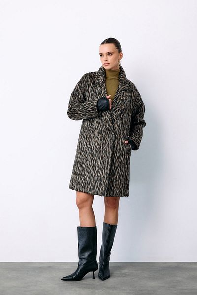 Sateen Leopard Print Pocket Coat - Leopard