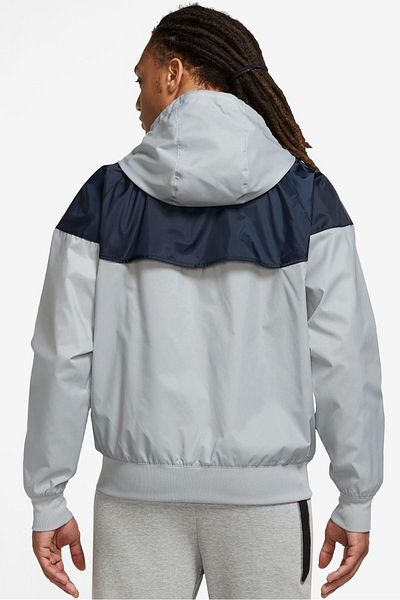 Nike Windrunner Full Zip Jacket Hooded Men's Jacket Windbreaker Navy Gray
