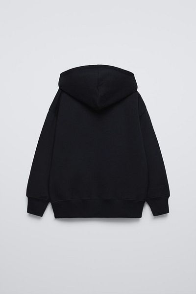 The Champ Clothing Суитшърт с качулка и голям размер с плюшено мече Black Child Every Day Is EM Being Written