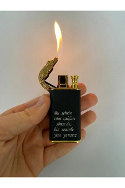 birdoz avm Kişiye Özel Isimli Özel Harf Tasarım Hediyelik Çift Ateşli Ejder Çakmak