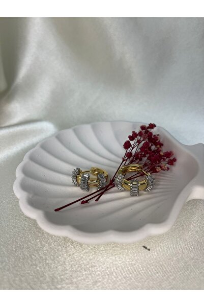 JEWELRY ÇELİK KÜPE HALKA TAŞLI