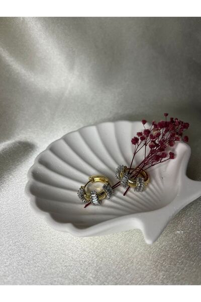 JEWELRY ÇELİK KÜPE HALKA TAŞLI