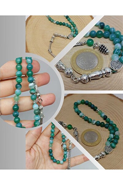 Yasamtohumu Матирани ахатови мъниста 33 6 мм (11164)