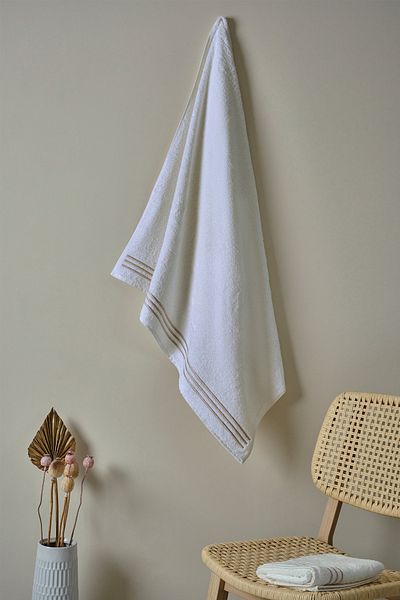Nazik Home Πετσέτα χεριών με κεντημένη ρίγα Zen (30 X 50 cm)