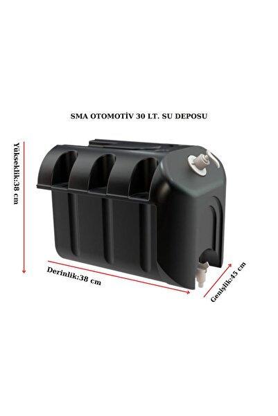 SMAOTOMOTİV Karavan, Römork, Dorse, Bahçe, Piknik, Off-Road, Outdoor, Tekne, Yat, 30 Litre Plastik Su Deposu