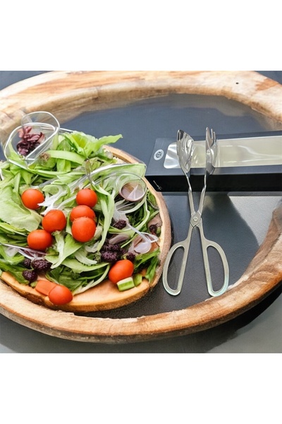 LeesHome Luxury Silver Salad Tongs - Service 01