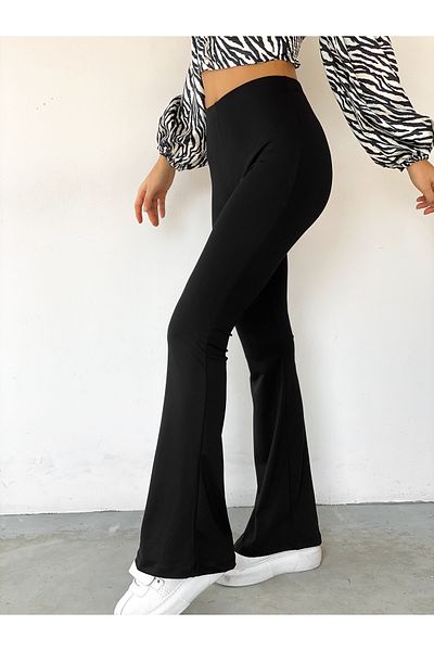 HZL Black Flared Trousers