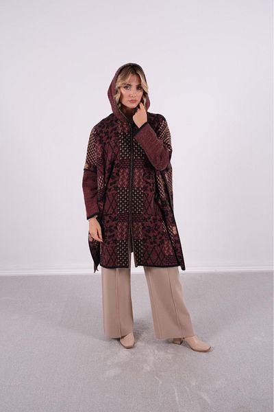 Mole İstanbul Plus Size Patterned Poncho