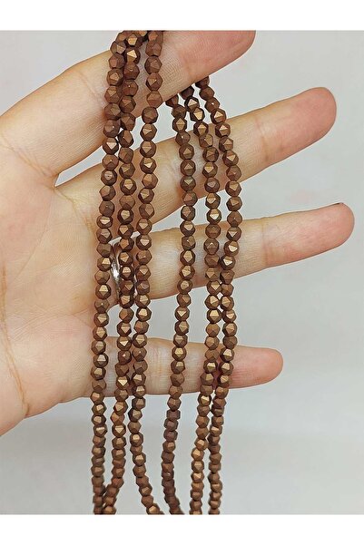 Yasamtohumu Heksagonalna kroj komadna žica od hematitnih perli 4mm - (54644)