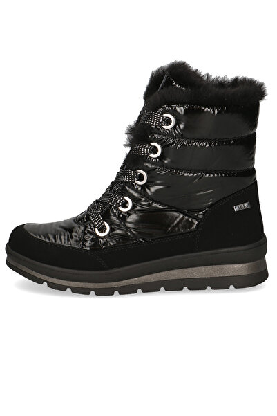 Caprice Damen Elegante Stiefelette Winterschuhe teplá gefüttert 9-26226-41 Schwarz 019 Black Comb Textil/Syn