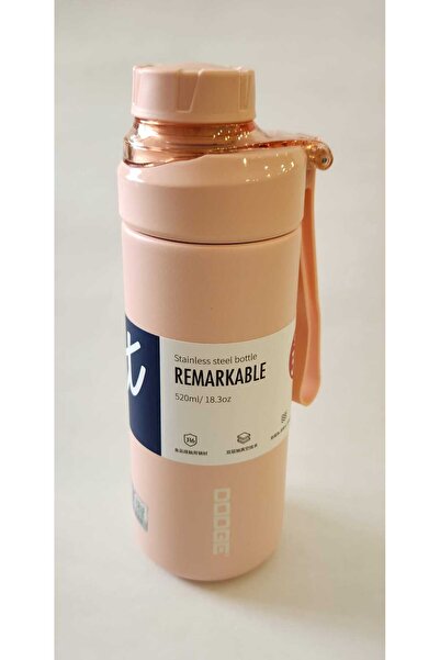 Shotay Dodge Fit 520ML Çelik Termos Pembe Taşıma Askılı