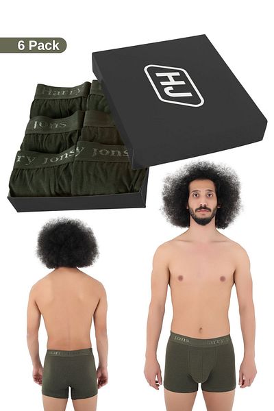 Harry Jons Ανδρικό Modal Boxer Lycra Premium Box 6 τεμαχίων