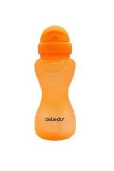 Bebedor Sporty Glass with Straw / Orange 330 ml