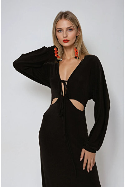 Ms Iconic Store Draped Dress with Cut-Out Detail