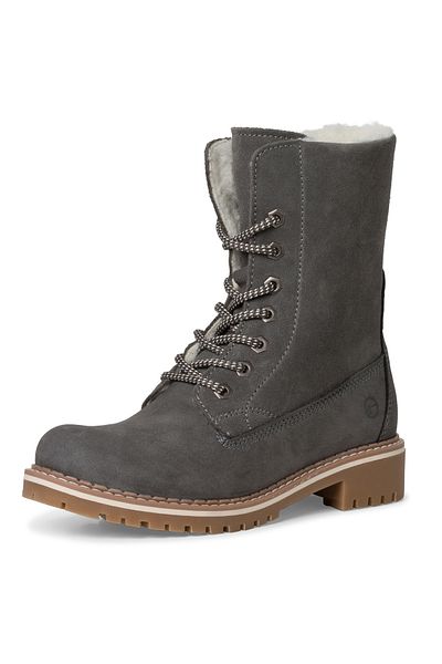 Tamaris Damen Elegante Stiefelette 1-26443-41 Schwarz 214 Anthracite Leder mit TOUCH-IT