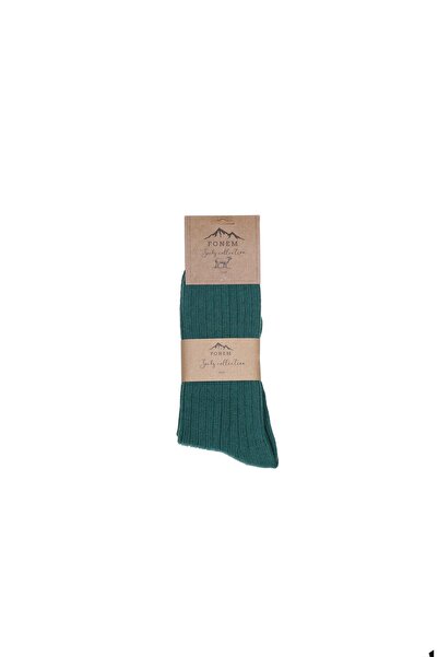 Fonem Women's Lycra Derby Wool Socks Fo 8004 Green