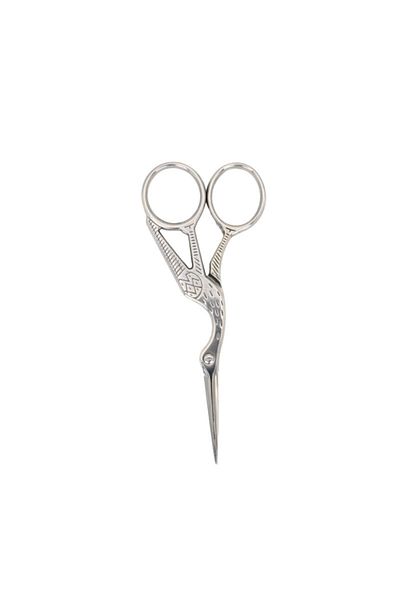 bidoluhobi Silver Embroidered - Beak Stork Scissors