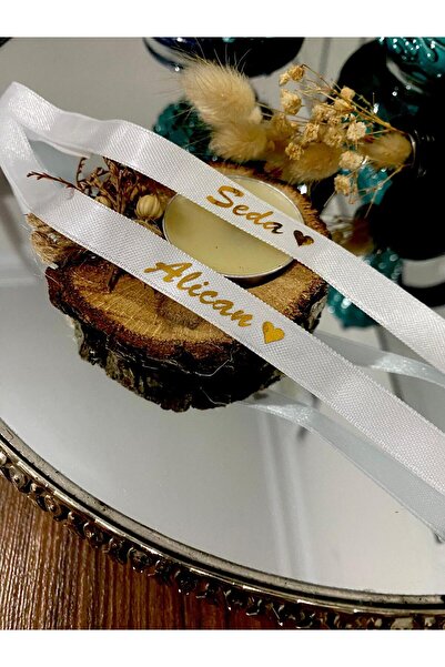 nuksoc Söz & Nişan Yüzük Kurdelesi incisiz kalpli