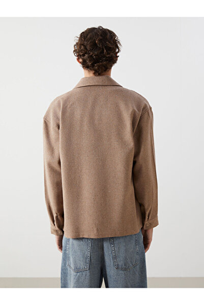 LC Waikiki Lcw Rahat Kalıp Uzun Kollu Kaşe Erkek Gömlek Ceket