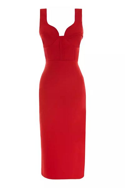 HZL Crepe Red Dress