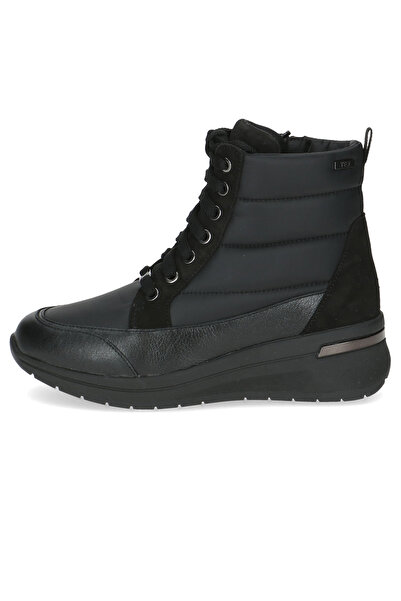 Caprice Damen Elegante Stiefelette Winterschuhe teplá gefüttert 9-26106-43 Schwarz 019 Černá Leder/Synthetik