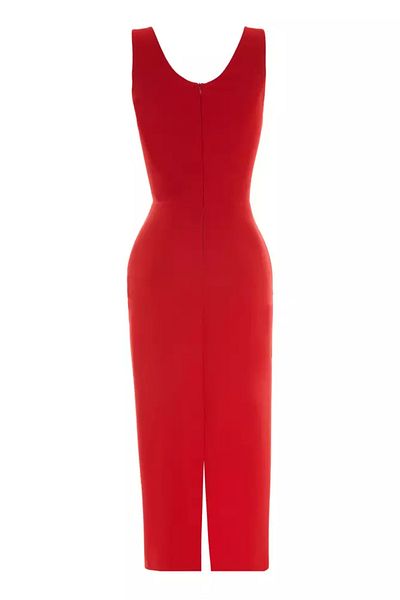 HZL Crepe Red Dress