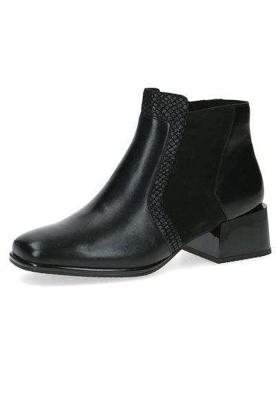 Caprice Damen Elegante Stiefelette G-Weite 9-25339-41 Schwarz 019 Black Comb Leder