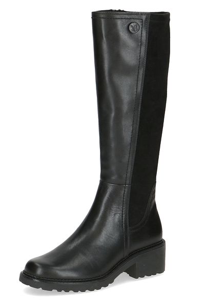 Caprice Damen Elegante Stiefel 9-25604-43 Schwarz 019 Black Comb Leder und Textil mit CAP Airmot./FB