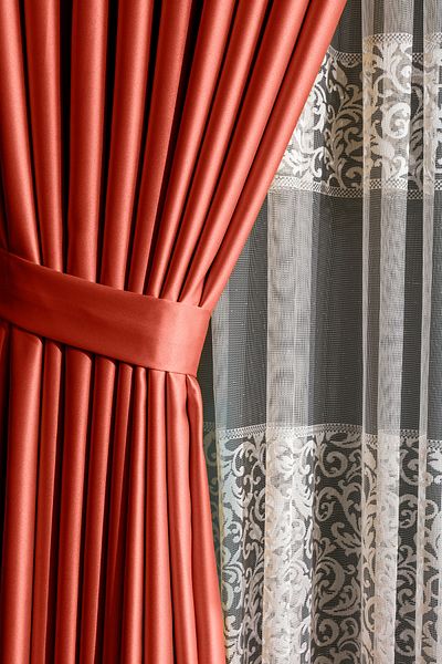 LUNETT HOME Brick Color Blackout Pleated Plain Planting Curtain - Extra-Forced, Single Wing V15