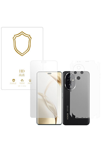 Microcase Honor 200 Pro ile Uyumlu Full Tpu Ön Arka ve Yan 360 Nano Koruma- E...