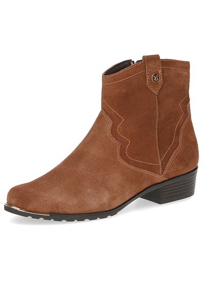 Caprice Damen Elegante Stiefelette Western 9-25306-43 Braun 305 Cognac Suede Leder mit CAP Airmot./FB