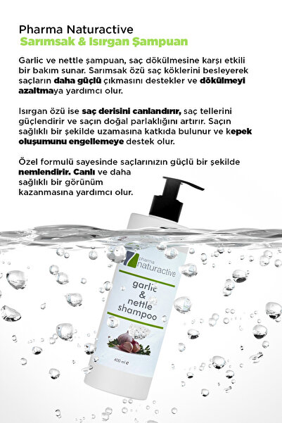 Pharmanaturactive Pharma Naturactive Sarımsak Ve Isırgan Yaprağı Özü Şampuan, 400 ml