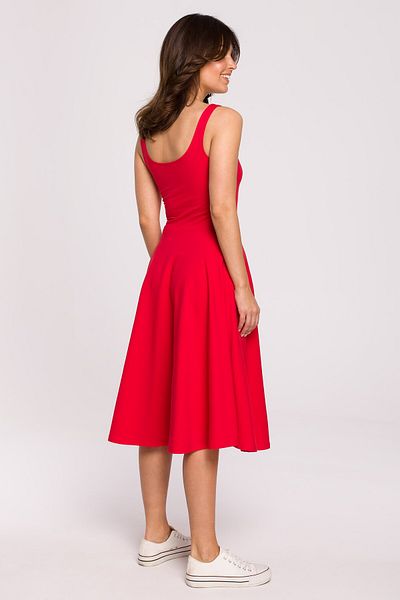 BEWEAR Flared dress with thin straps