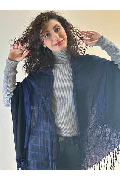 Gönülden Tasarım ΚΑΡΟΤΕ ΤΕΤΡΑΓΩΝΟ Φουλάρι ΣΑΛΙ UNISEX 160X60 CM