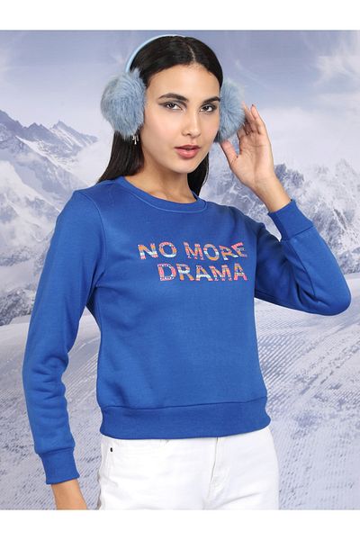 Tokyo Talkies By Styli Regular Fit Slogan Print Sweatshirt