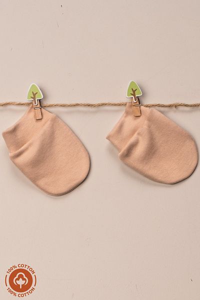 Miniel 6 Pairs of Unisex Baby Gloves - Organic Cotton Combed Newborn Set