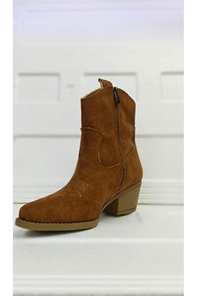 Butik KAHVERENGİ HAFİF TOPUKLU FERMUARLI BOT