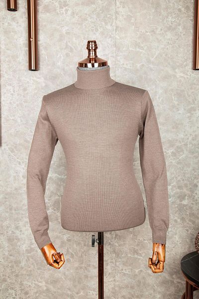 Suit Sartoria Full Turtleneck Knitwear Milk Coffee