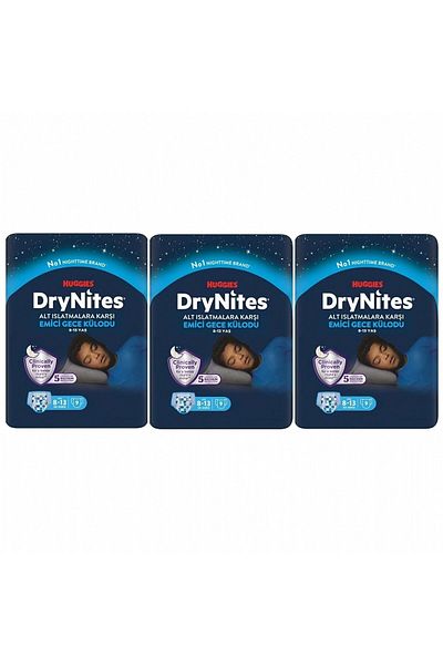 Huggies Drynites Men's Absorbent Night Panties 8-13 Years 30-48 kg 27 Pieces