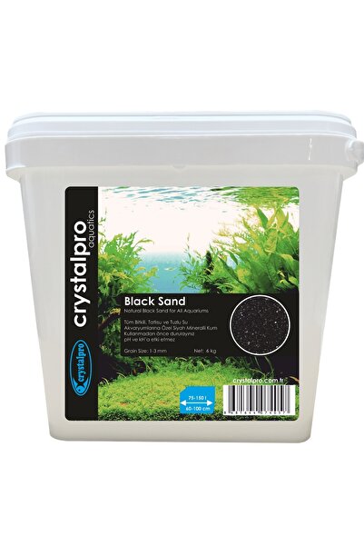 Crystalpro Black Sand 6kg - Siyah Akvaryum Kumu - Tatlısu - Bitkili Ve Tuzlu Su Akvaryumları Için