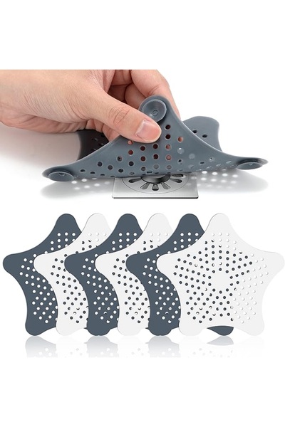 MAİN SHOP 1 قطعة مصفاة حوض غسيل من السيليكون غير قابلة للانزلاق باللون الرماد...