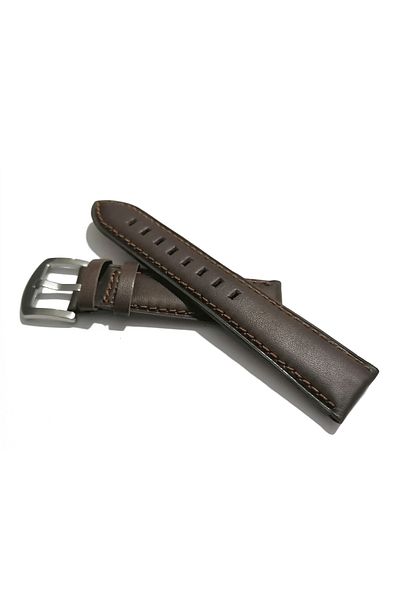FADO &Genuine Brown Plain Leather Watch Band Compatible with Every Watch 22 mm (61)