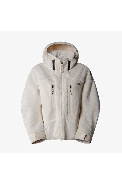 THE NORTH FACE Fleece Full Length Women's Fleece White Jacket with Zipper