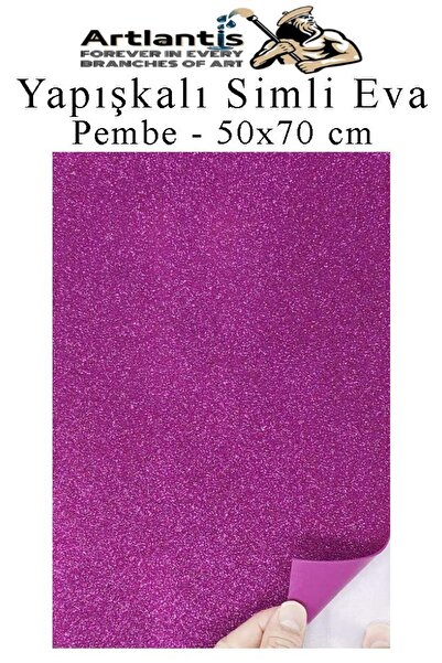 Artlantis Yapışkanlı Simli Eva 50x70 cm 1 Adet Simli Yapışkanlı Eva Süngeri Okul Kreş Anasınıfı Elişi Etkinlik